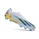 Adidas X Crazyfast .1 Laceless Firm Ground White Blue Gold Football Boots