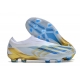 Adidas X Crazyfast .1 Laceless Firm Ground White Blue Gold Football Boots