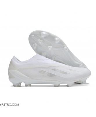 Adidas X Crazyfast .1 Laceless Firm Ground White Football Boots