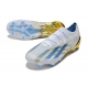 Adidas X Crazyfast Messi.1 Firm Ground White Blue Gold Football Boots