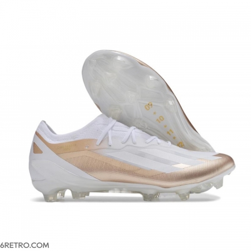 Adidas X Crazyfast Messi.1 Firm Ground White Bronze Football Boots Adidas X Crazyfast Messi.1 Firm Ground White Bronze Football Boots