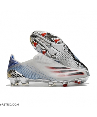 Adidas X Ghosted Firm Ground Showpiece - Silver Metallic /Core Black /Scarlet Football Boots