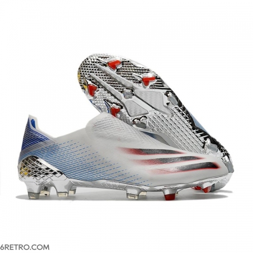 Adidas X Ghosted Firm Ground Showpiece - Silver Metallic /Core Black /Scarlet Football Boots Adidas X Ghosted Firm Ground Showpiece - Silver Metallic /Core Black /Scarlet Football Boots