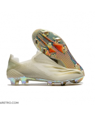 Adidas X Ghosted Firm Ground White Gold Football Boots