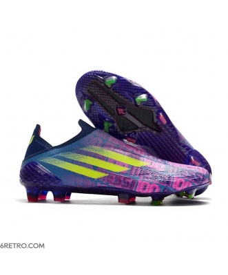 Adidas X Speedflow+ Firm Ground Victory Blue Shock Pink Solar Yellow Football Boots