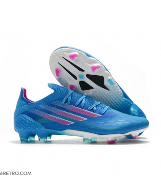Adidas X Speedflow.1 Firm Ground Sapphire Edge - Sky Rush Shock Pink White Football Boots