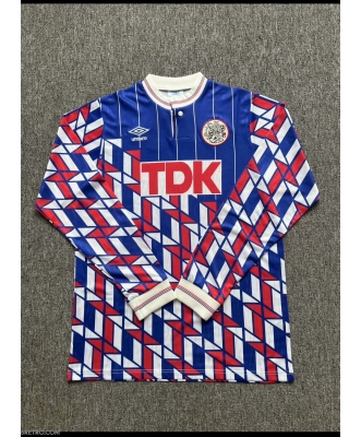 Ajax Retro Away Shirt Men 89-90 Long sleeve