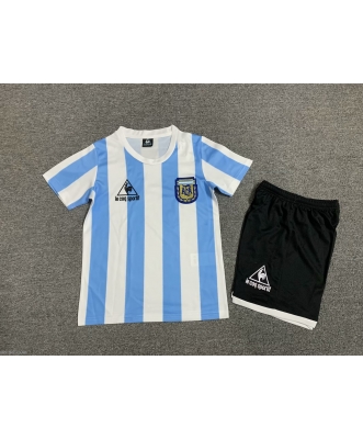 Argentina Retro Home Shirt Kids 1986