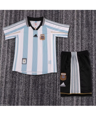 Argentina Retro Home Shirt Kids 1998