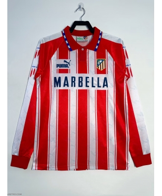 Atletico Madrid Retro Home Shirt Men 94-95 Long sleeve