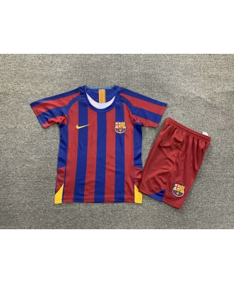 Barcelona Retro Home Shirt Kids 05-06