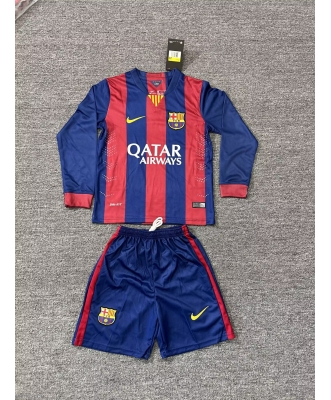 Barcelona Retro Home Shirt Kids 14-15 Long sleeve
