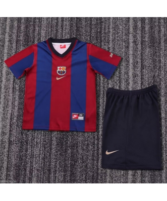 Barcelona Retro Home Shirt Kids 98-99