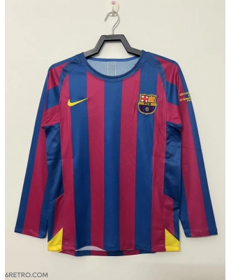 Barcelona Retro Home Shirt Men 05-06 Long sleeve(Champions League)
