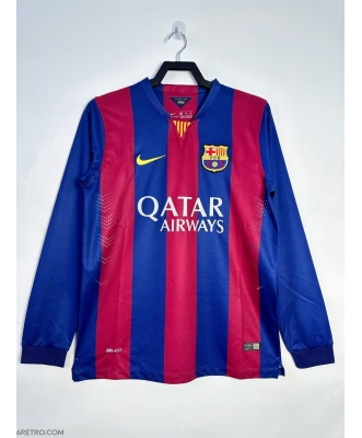 Barcelona Retro Home Shirt Men 14-15 Long sleeve