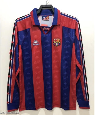 Barcelona Retro Home Shirt Men 95-97 Long sleeve