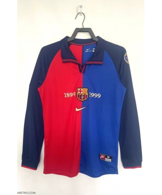 Barcelona Retro Shirt Men Long sleeve(Centennial Anniversary Edition)