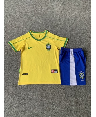 Brazil Retro Home Shirt Kids 1998