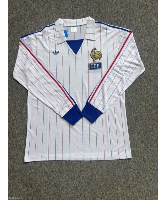 France Retro Away Shirt Men 1982 Long sleeve