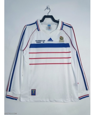 France Retro Away Shirt Men 1998 Long sleeve