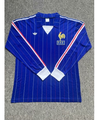 France Retro Home Shirt Men 1982 Long sleeve