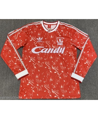 Liverpool Retro Home Shirt Men 89-91 Long sleeve