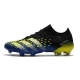 Low-cut Adidas Predator Freak .1 Firm Ground Core Black White Solar Yellow Football Boots