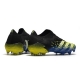 Low-cut Adidas Predator Freak .1 Firm Ground Core Black White Solar Yellow Football Boots