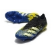 Low-cut Adidas Predator Freak .1 Firm Ground Core Black White Solar Yellow Football Boots