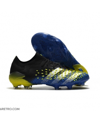 Low-cut Adidas Predator Freak .1 Firm Ground Core Black White Solar Yellow Football Boots