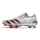 Low-cut Adidas Predator Freak .1 Firm Ground Silver Metallic Core Black Scarlet Football Boots