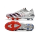Low-cut Adidas Predator Freak .1 Firm Ground Silver Metallic Core Black Scarlet Football Boots