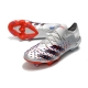 Low-cut Adidas Predator Freak .1 Firm Ground Silver Metallic Core Black Scarlet Football Boots