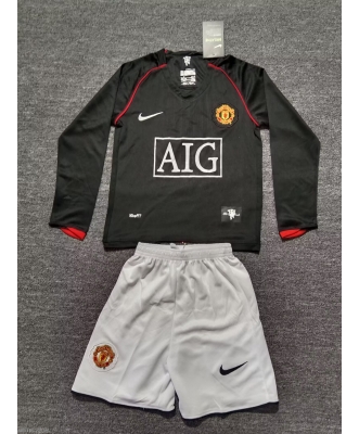 Manchester United Retro Away Shirt Kids 07-08 Long sleeve