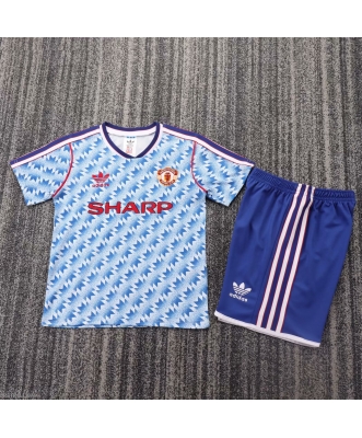 Manchester United Retro Away Shirt Kids 90-92