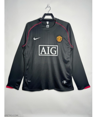 Manchester United Retro Away Shirt Men 07-08 Long sleeve