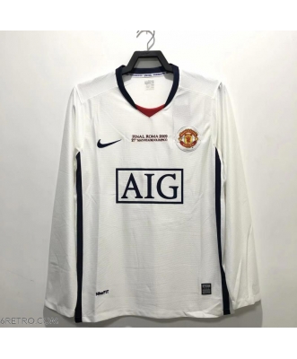 Manchester United Retro Away Shirt Men 08-09 Long sleeve(Champions League)