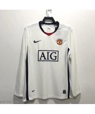 Manchester United Retro Away Shirt Men 08-09 Long sleeve
