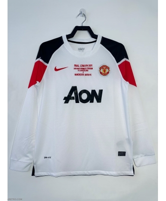 Manchester United Retro Away Shirt Men 10-11 Long sleeve