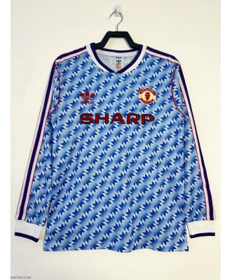 Manchester United Retro Away Shirt Men 90-92 Long sleeve