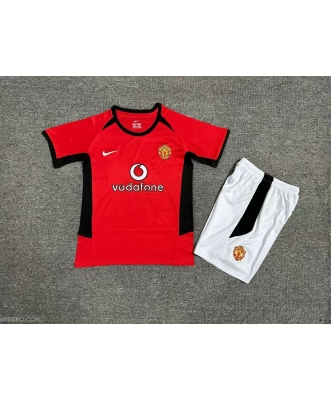 Manchester United Retro Home Shirt Kids 02-04