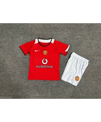Manchester United Retro Home Shirt Kids 04-06