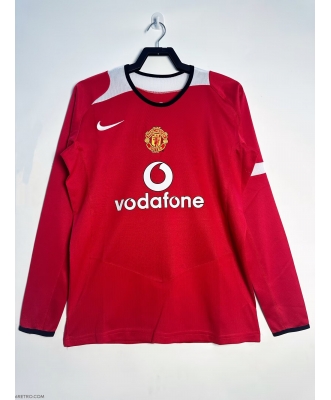 Manchester United Retro Home Shirt Men 04-06 Long sleeve