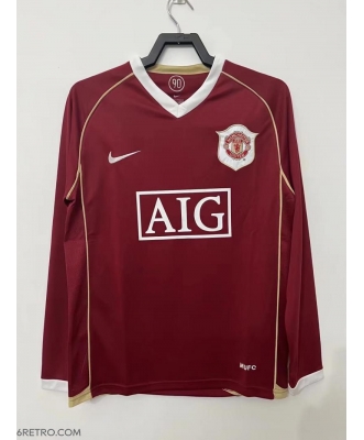 Manchester United Retro Home Shirt Men 06-07 Long sleeve