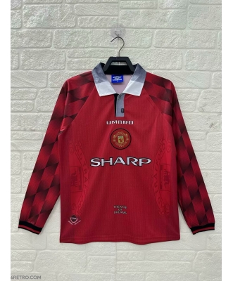 Manchester United Retro Home Shirt Men 96-97 Long sleeve