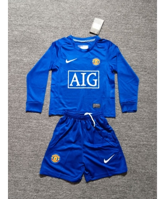 Manchester United Retro Third Shirt Kids 08-09 Long sleeve