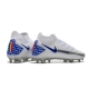 Men Nike Phantom GT Elite DF Firm Ground White Blue Football Boots Men Nike Phantom GT Elite DF Firm Ground White Blue Football Boots