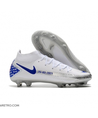 Men Nike Phantom GT Elite DF Firm Ground White Blue Football Boots