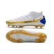 Men Nike Phantom GT Elite DF Firm Ground White Gold Blue Football Boots