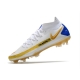 Men Nike Phantom GT Elite DF Firm Ground White Gold Blue Football Boots